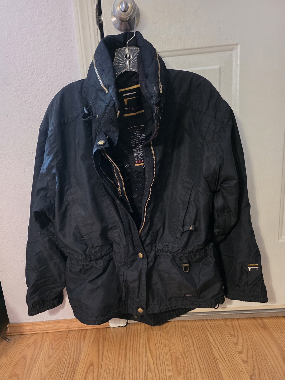 Fila Size 8 Black Womens Jacket